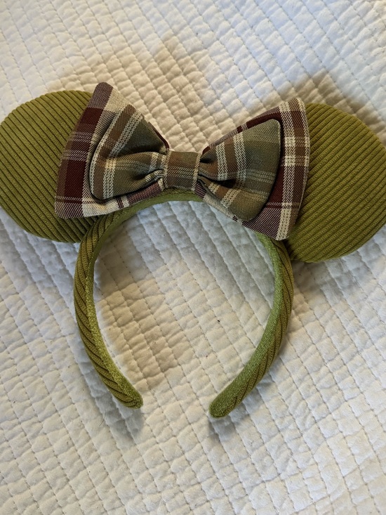 Disney Accessories - Disney Green ears with plaid bow